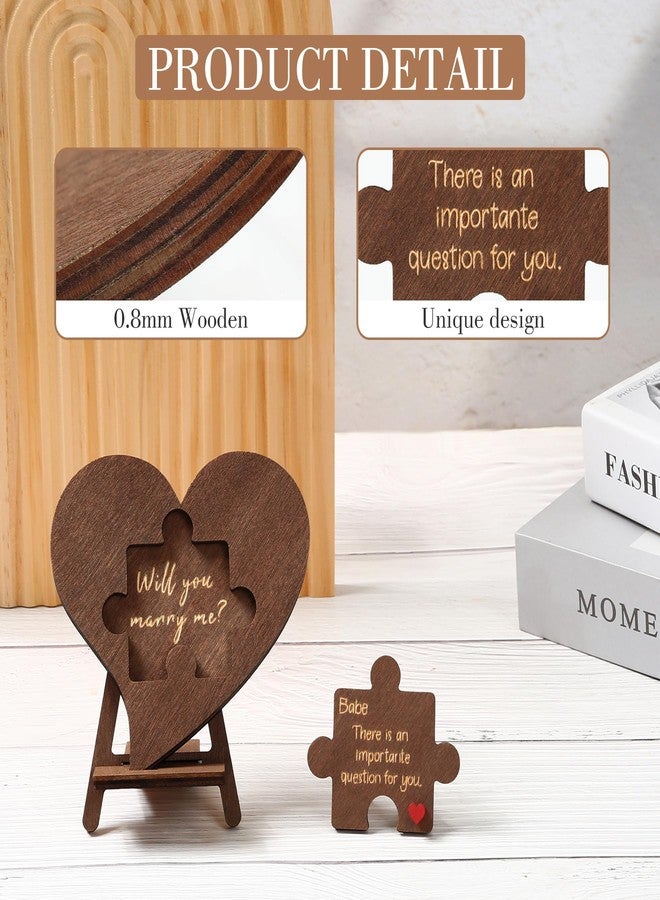 Dvehdbay Will You Marry Me Puzzle - Will You Marry Me Sign, Wedding Proposal Ideas Surprise Engagement Proposal Wooden Sign (Marry Me Puzzle) - Image 3
